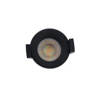 LED fire rated mini inbouwspot 4Watt rond ZWART IP65 dimbaar - CCT switch - 2700K - 3000K - 4000k - 5700K - brandvertragend