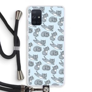 Poezen: Samsung Galaxy A71 Transparant Hoesje met koord