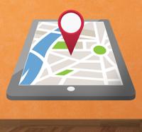 Sticker tablet locatie aanwijzen Sticker tablet locatie aanwijzen