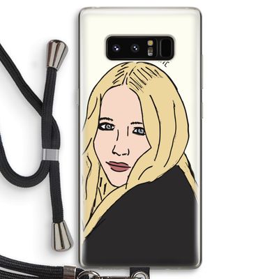 Mary Kate: Samsung Galaxy Note 8 Transparant Hoesje met koord