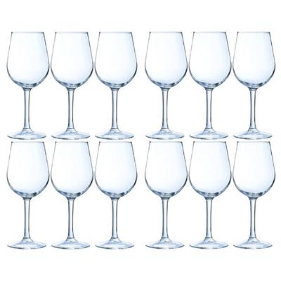 Arcoroc Luxe wijnglazen - voor rode wijn - 370 ml - 12x stuks - Rode wijn glazen - glas