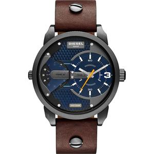 Diesel Heren DZ7339 bruin lederen quartz horloge