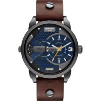 Diesel Heren DZ7339 bruin lederen quartz horloge