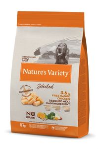 Nature's Variety SELECTED MEDIUM/MAXI FREE RANGE CHICKEN 12 kg Volwassen Kip