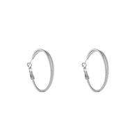 Day&Eve Dubbele Bewerkte Creolen 4 cm Zilver Day&Eve Dubbele Bewerkte Creolen 4 cm Zilver