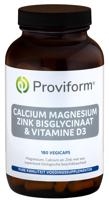 Proviform Calcium magnesium zink bisglycinaat & D3 180 Vegetarische capsules