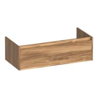 Brauer Hope Wavy - Onderkast - 100 cm - met 1 Softclose Lade Greeploos en 1 Sifon Uitsparing - Honey