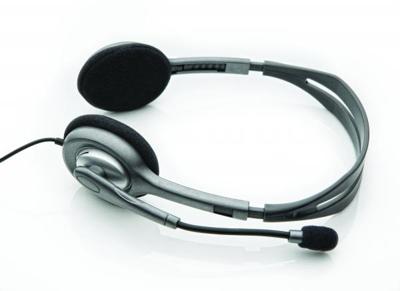 Logitech 981-000271 h110 stereo headset [3.5mm,. microphone, binaural, black]
