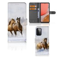 Samsung Galaxy A72 | Telefoonhoesje | Met pasjeshouder | Paarden