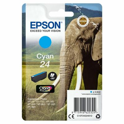 Originele inktcartridge Epson Cartucho 24 cian Cyaan 4,6 ml