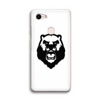 Angry Bear (white): Google Pixel 3 Transparant Hoesje