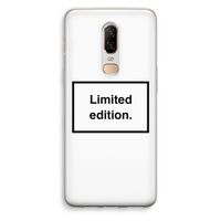 Limited edition: OnePlus 6 Transparant Hoesje
