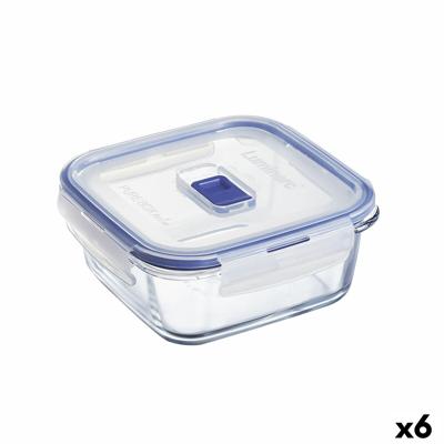 Hermetische Lunchtrommel Luminarc Pure Box Active 760 ml Tweekleurig Glas (6 Stuks)
