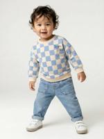 Babyjeans met elastische taille double stone