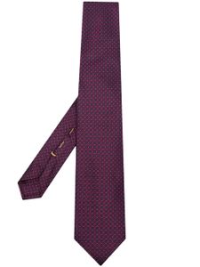 Canali geometric-patterned silk tie - Bleu