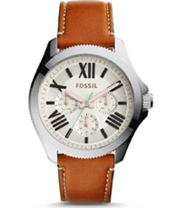 Horlogeband Fossil AM4638 Leder Oranje 20mm