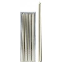 Dinerkaarsen - goudkleurig - 4x stuks - 30 cm - 7 branduren - kaarsen