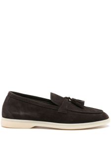 Scarosso Leandra tassel-detail suede loafers - Marron