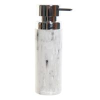 Items Zeeppompje/dispenser - 22 cm - polystone - marmer look - 400 ml - navulbaar - toilet/badkamer