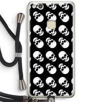 Musketon Skulls: Huawei Ascend P10 Lite Transparant Hoesje met koord