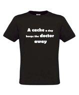 A cache a day, T-Shirt (zwart) XXL