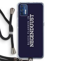 Blijve plakken in Negenduust: Motorola Moto G9 Plus Transparant Hoesje met koord