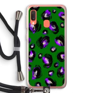 Green Cheetah: Samsung Galaxy A20e Transparant Hoesje met koord