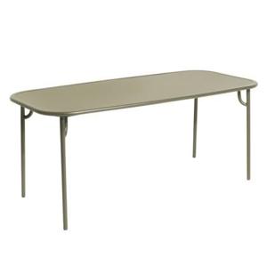 Petite Friture Week-end tuintafel 180x85 met dicht blad jade groen