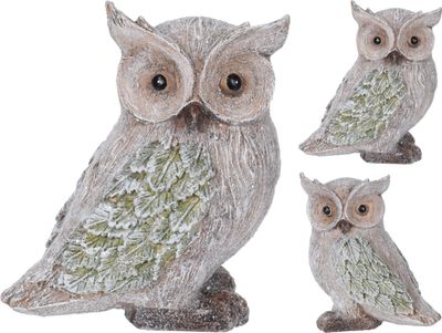 Uil met glitter 18 cm 2 assorti - Nampook