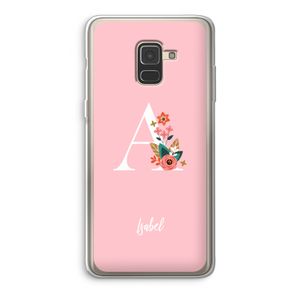 Pink Bouquet: Samsung Galaxy A8 (2018) Transparant Hoesje