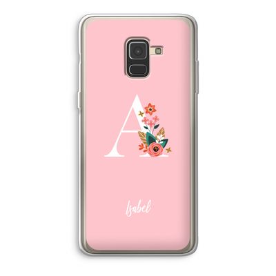 Pink Bouquet: Samsung Galaxy A8 (2018) Transparant Hoesje