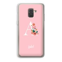 Pink Bouquet: Samsung Galaxy A8 (2018) Transparant Hoesje