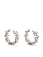 Amina Muaddi mini boucles d'oreilles Lily à fleurs - Argent - thumbnail