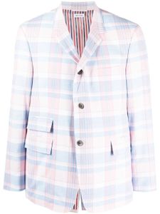 Thom Browne blazer en coton à carreaux - Rose