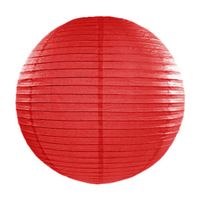 Luxe bol vorm lampion rood 35 cm