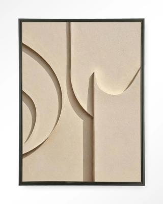 Urban Cotton Wandkleed 'Siaa 2' 80 x 110cm in Floating Frame - black