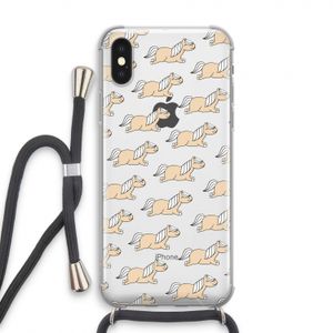 Ponys: iPhone XS Transparant Hoesje met koord