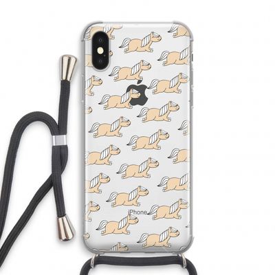 Ponys: iPhone XS Transparant Hoesje met koord