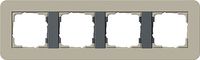 Gira afdekraam 4 voudig E3 grijs beige-antraciet