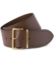 Miu Miu ceinture à logo gravé - Marron