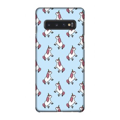 Eenhoorns overal: Samsung Galaxy S10 4G Volledig Geprint Hoesje