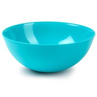 Serveerschaal/saladeschaal - D25 x H10 cm - kunststof - blauw - 2,5 liter