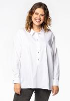 Yoek Blouse A-line polo neck | Wit | Maat 50/52