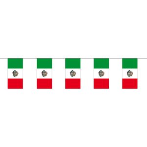 Papieren feest slinger vlaggetjes Mexico 4 meter   -