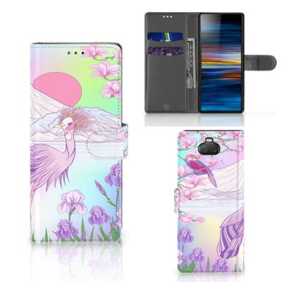 Sony Xperia 10 | Telefoonhoesje | Met pasjeshouder | Bird
