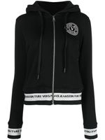 Versace Jeans Couture hoodie zippé à logo brodé - Noir - thumbnail