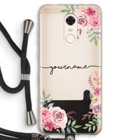 Rozen: Xiaomi Redmi 5 Transparant Hoesje met koord