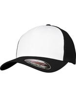 Flexfit FX6511CF Flexfit Mesh Colored Front Cap - Black/White/Black - L/XL