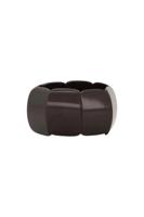 Zusss Brede Kralen Armband Chocoladebruin