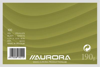Aurora witte systeemkaarten, ft 10 x 15 cm, effen, pak van 100 stuks